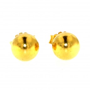 22ct Real Gold Asian/Indian/Pakistani Style 6.68mm Ball Stud Earrings